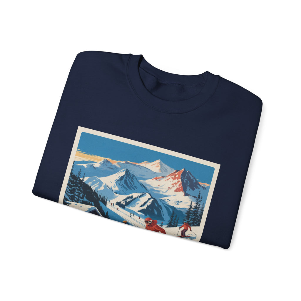 Adventure Awaits ski vintage poster Sweatshirt