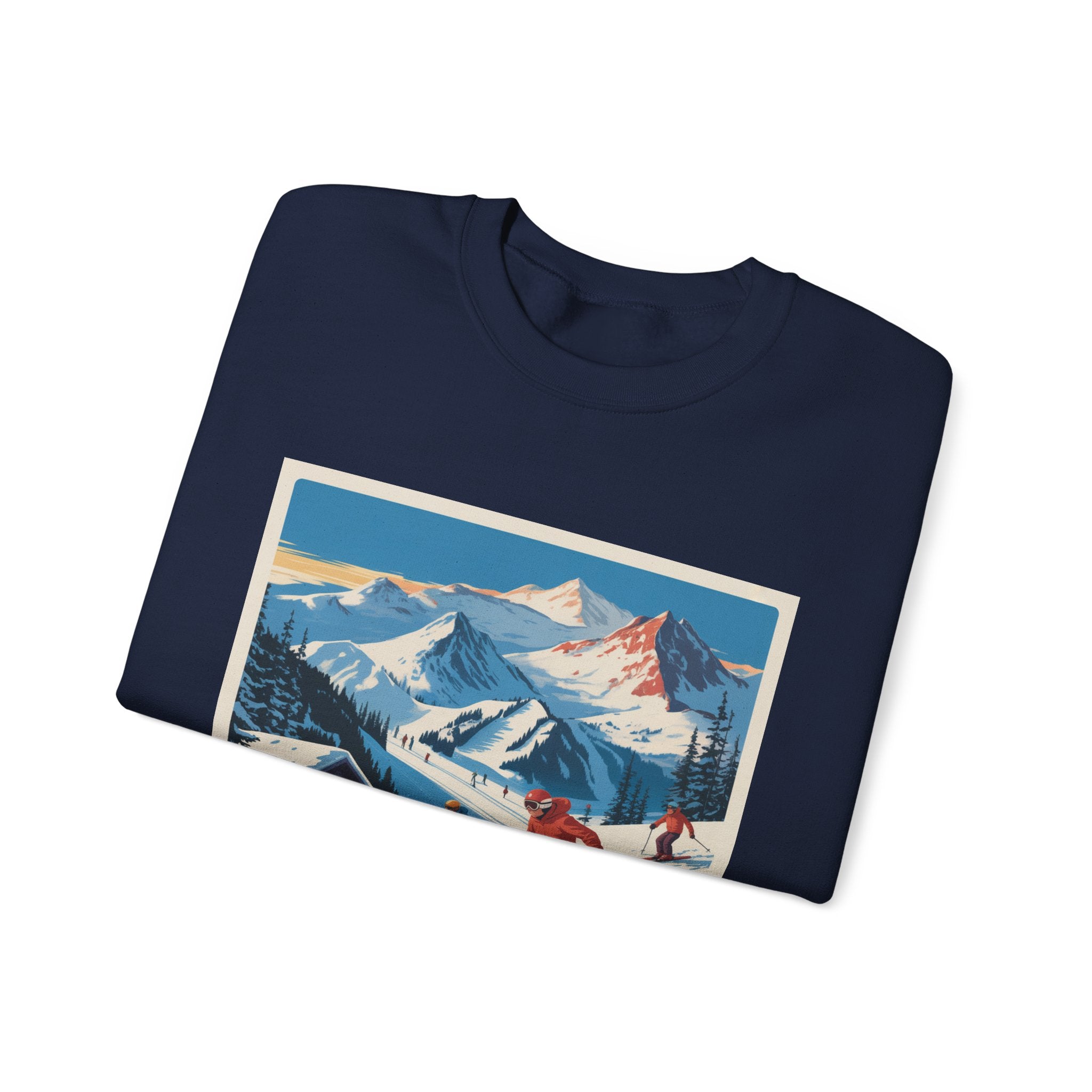 Adventure Awaits ski vintage poster Sweatshirt