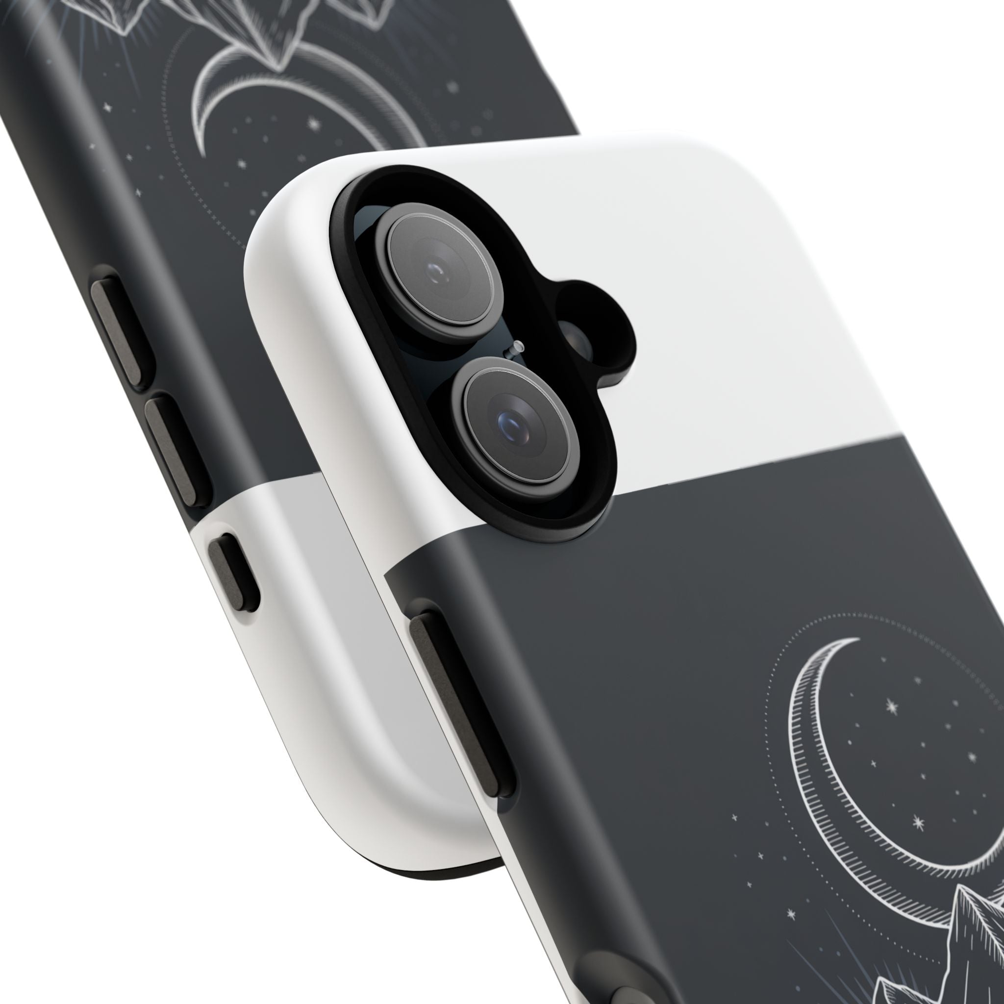 Moonlit Mountain Tough Phone Case — Night Sky Crescent Moon Design