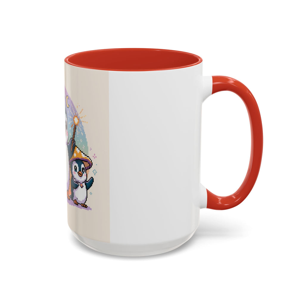Magic Penguin Family Coffee Mug — Cute Wizard Penguins 11/15oz Accent Mug