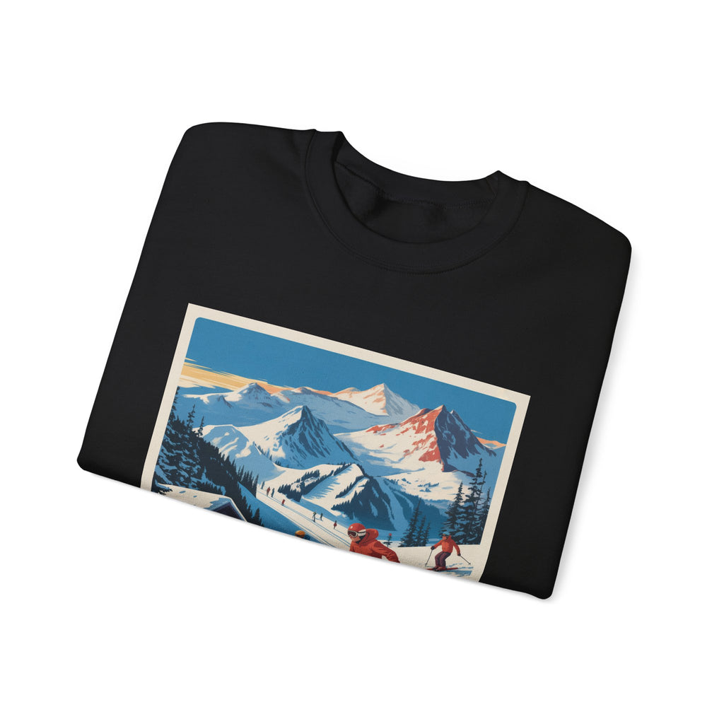 Adventure Awaits ski vintage poster Sweatshirt