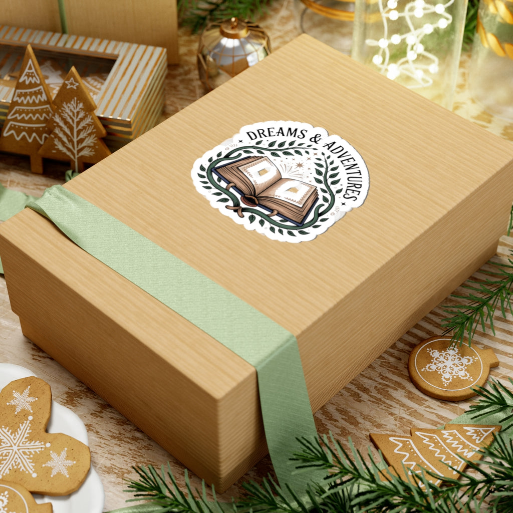 Dreams & Adventures Book Sticker — Kiss-Cut Adventure Journal Sticker