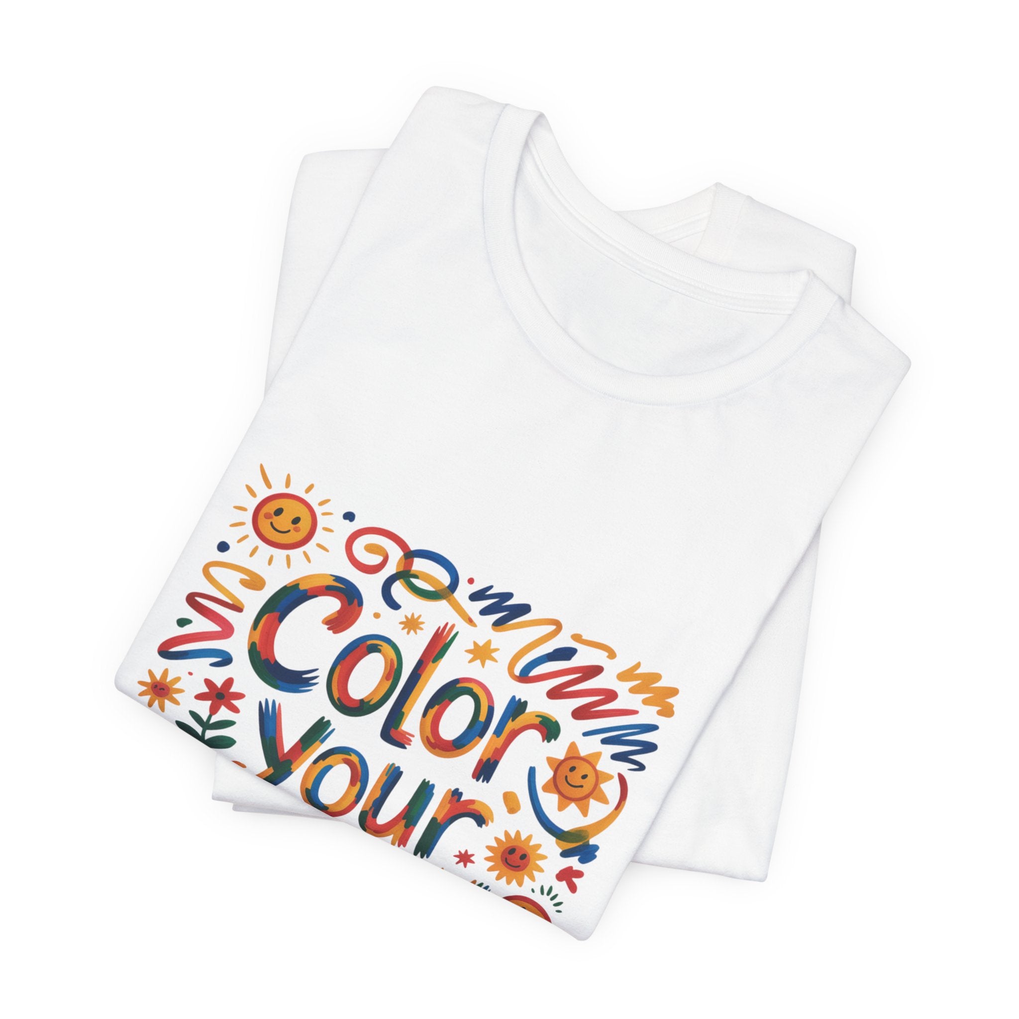 Color Your World Tee | Colorful Doodles, Sunshine & Flowers