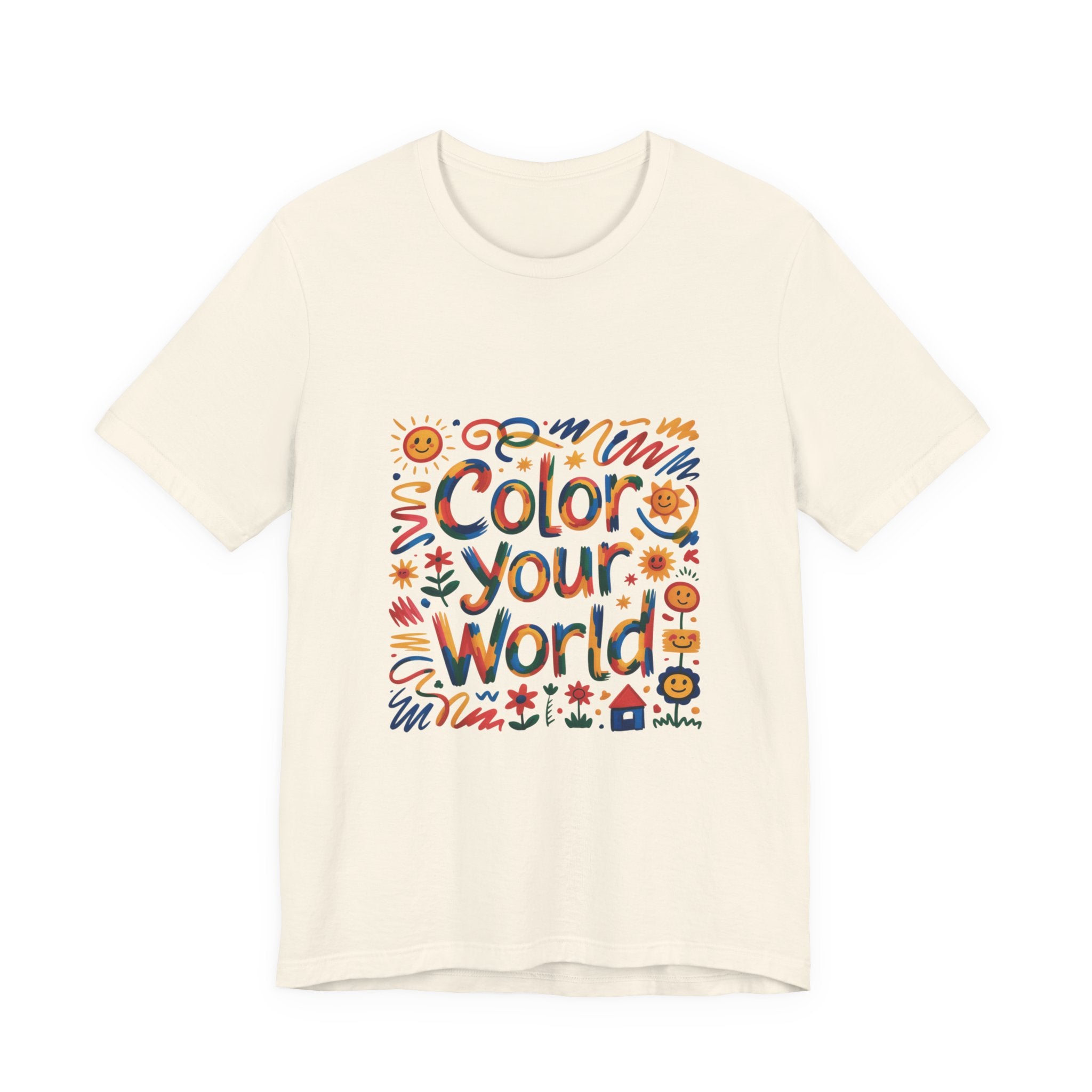 Color Your World Tee | Colorful Doodles, Sunshine & Flowers