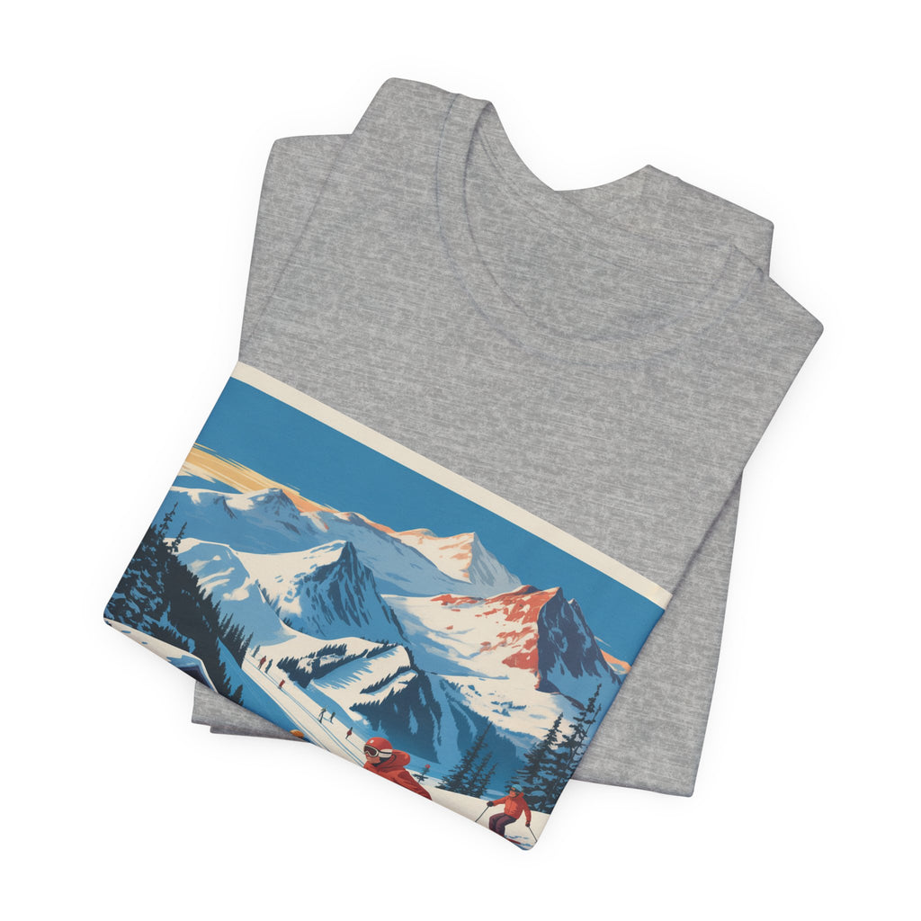 Adventure Awaits Skiing Poster tee | Mountain Ski Resort T-Shirt