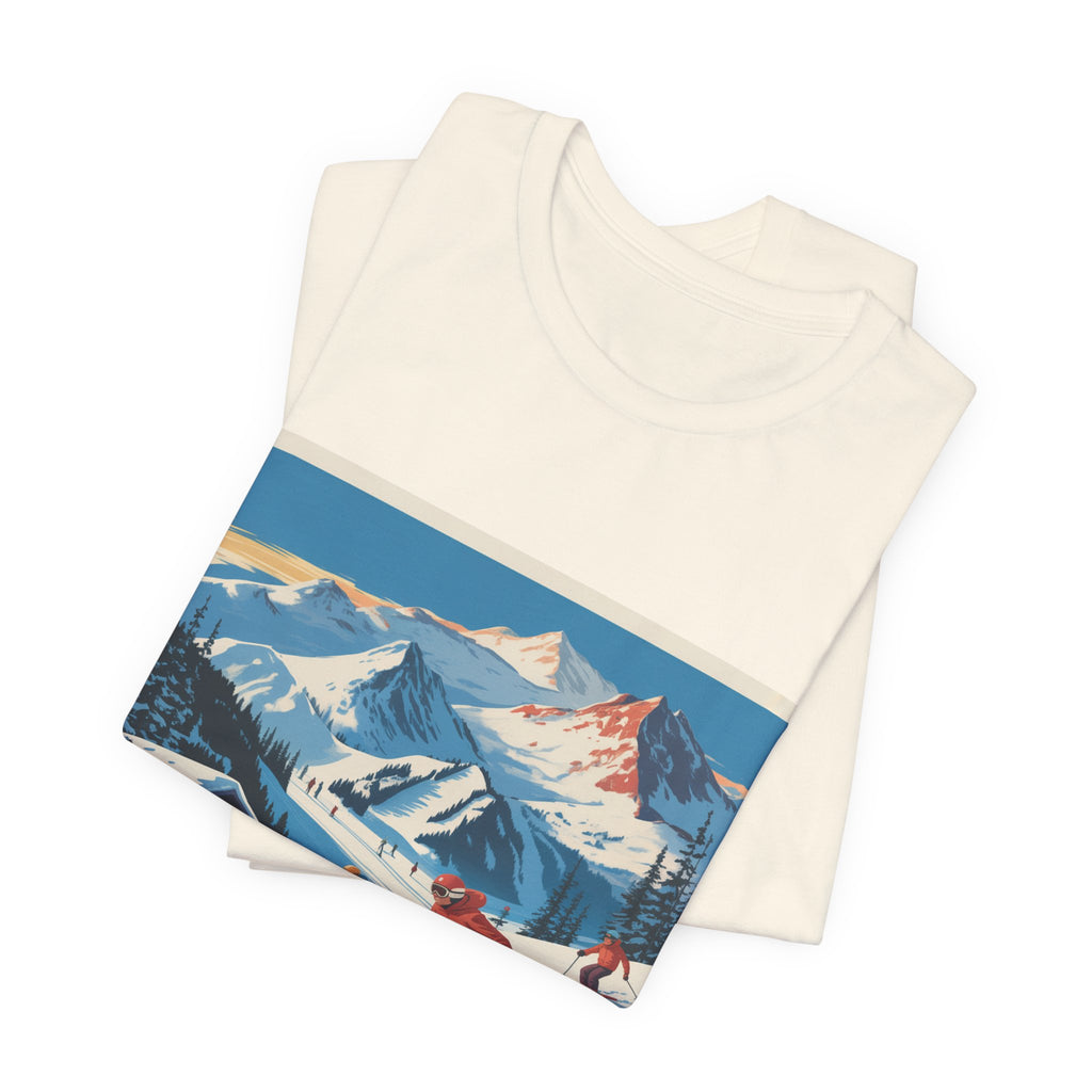 Adventure Awaits Skiing Poster tee | Mountain Ski Resort T-Shirt