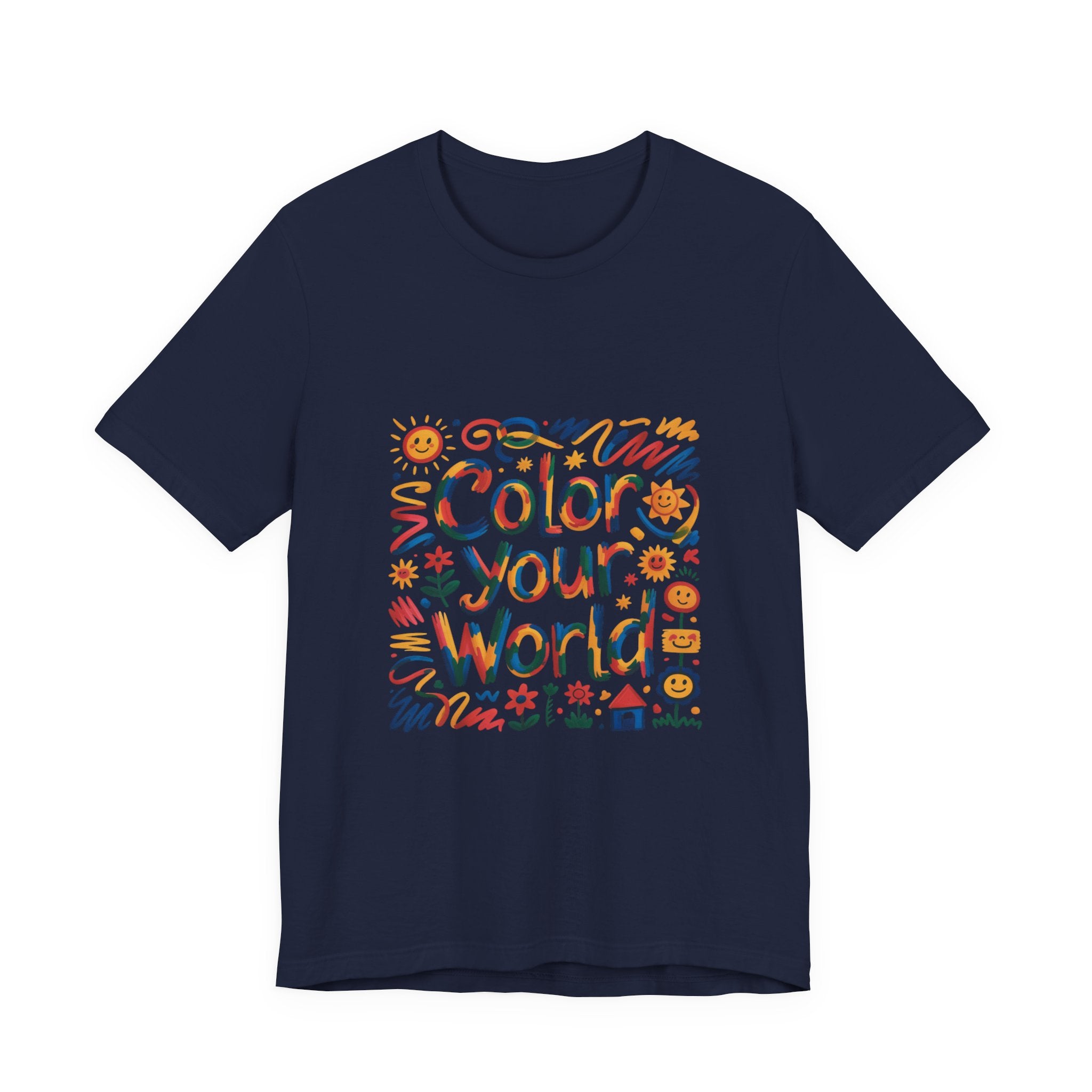 Color Your World Tee | Colorful Doodles, Sunshine & Flowers