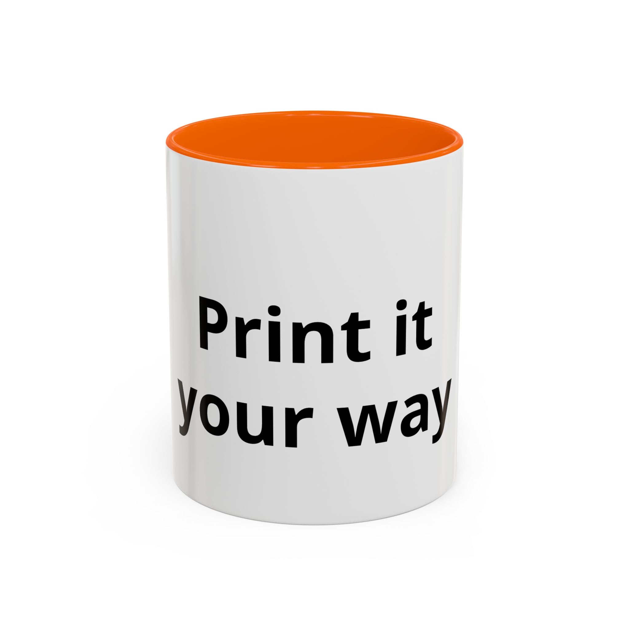 Customizable Accent Coffee Mug — 'Print It Your Way' Personalized Ceramic Gift (11/15oz)