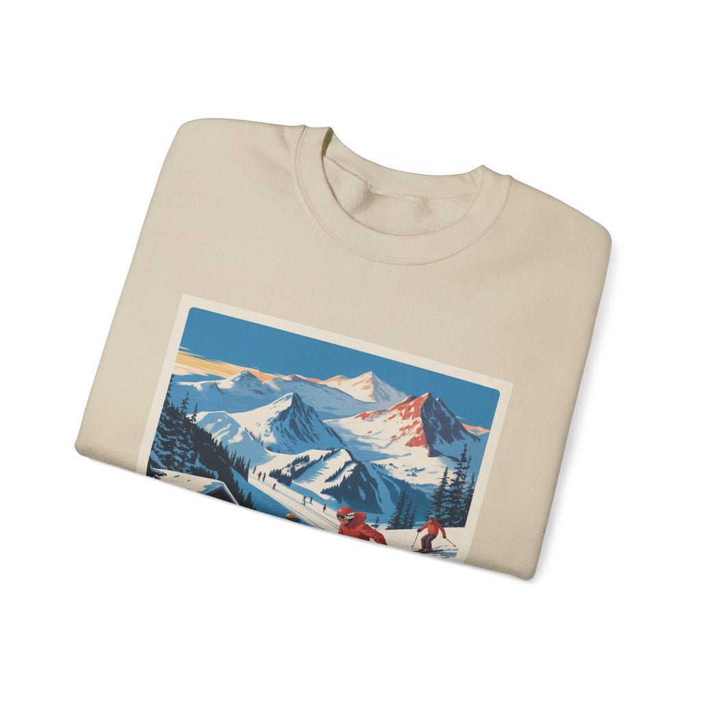 Adventure Awaits ski vintage poster Sweatshirt