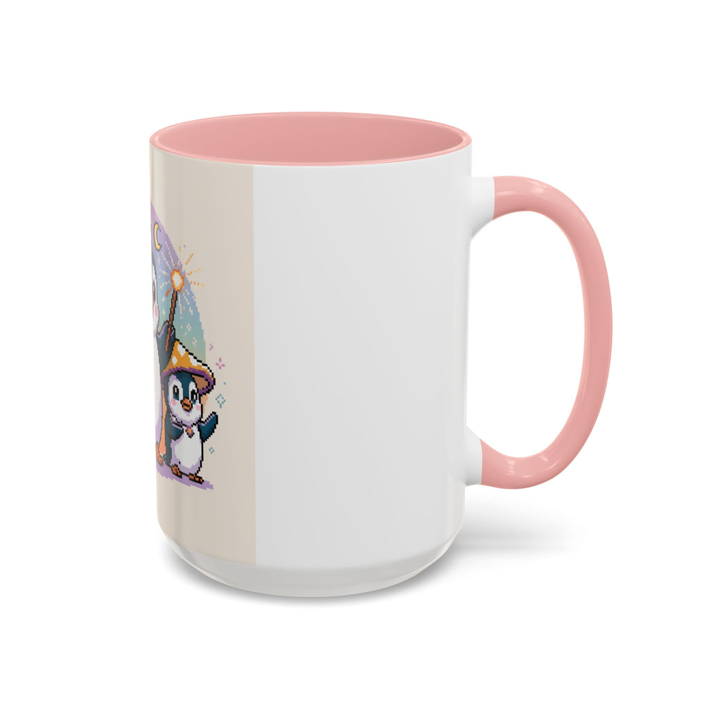 Magic Penguin Family Coffee Mug — Cute Wizard Penguins 11/15oz Accent Mug