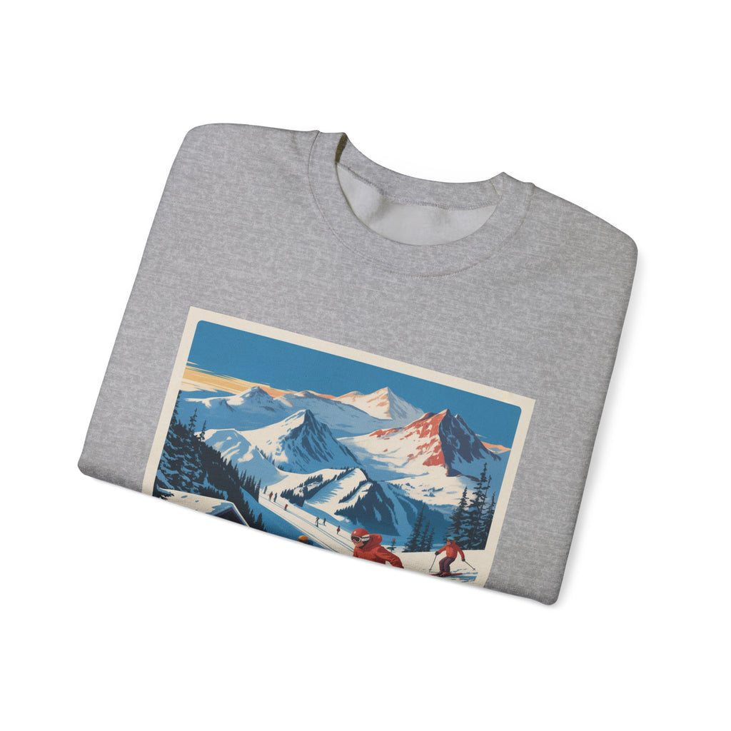 Adventure Awaits ski vintage poster Sweatshirt