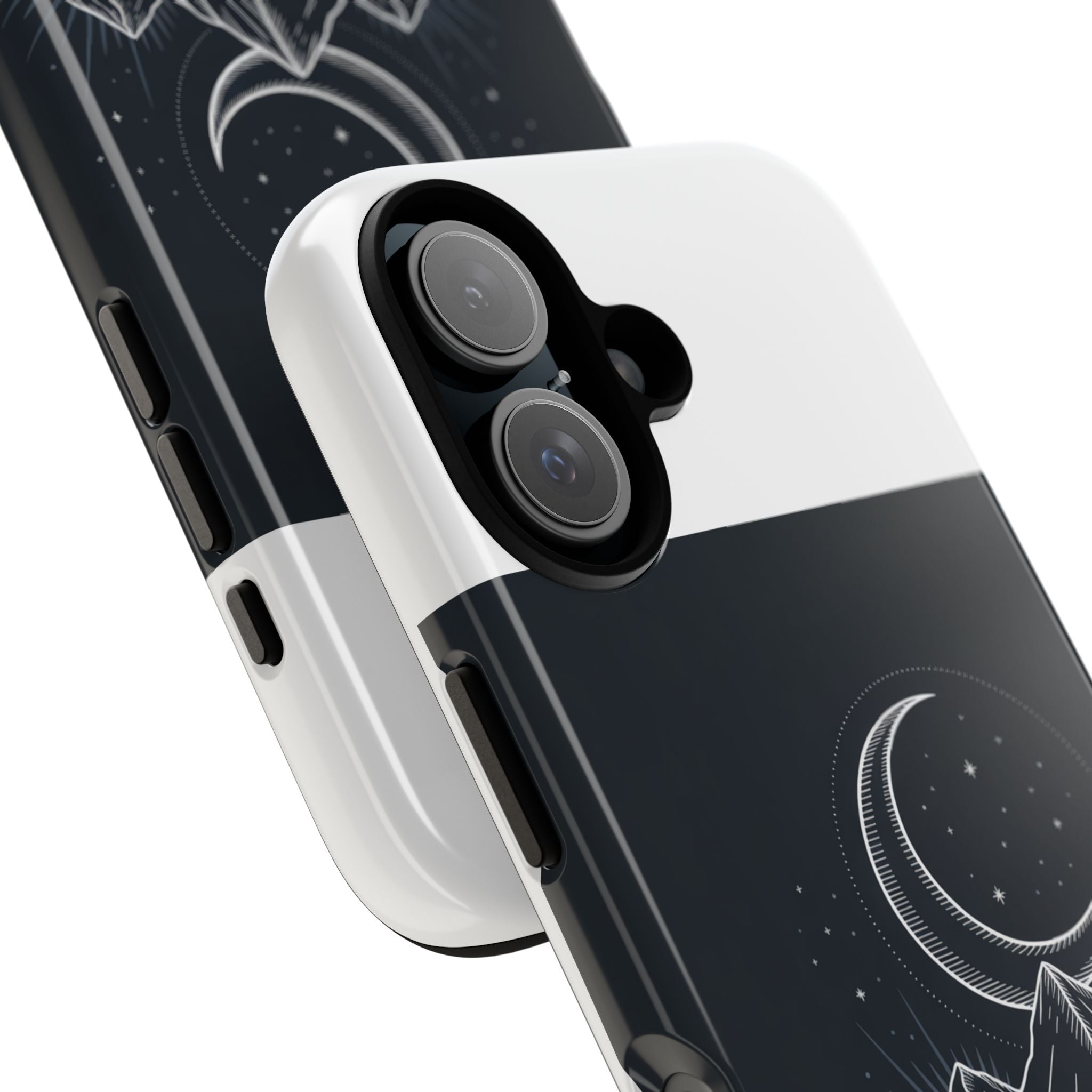 Moonlit Mountain Tough Phone Case — Night Sky Crescent Moon Design