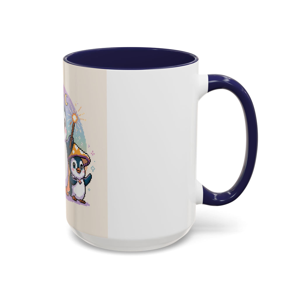 Magic Penguin Family Coffee Mug — Cute Wizard Penguins 11/15oz Accent Mug