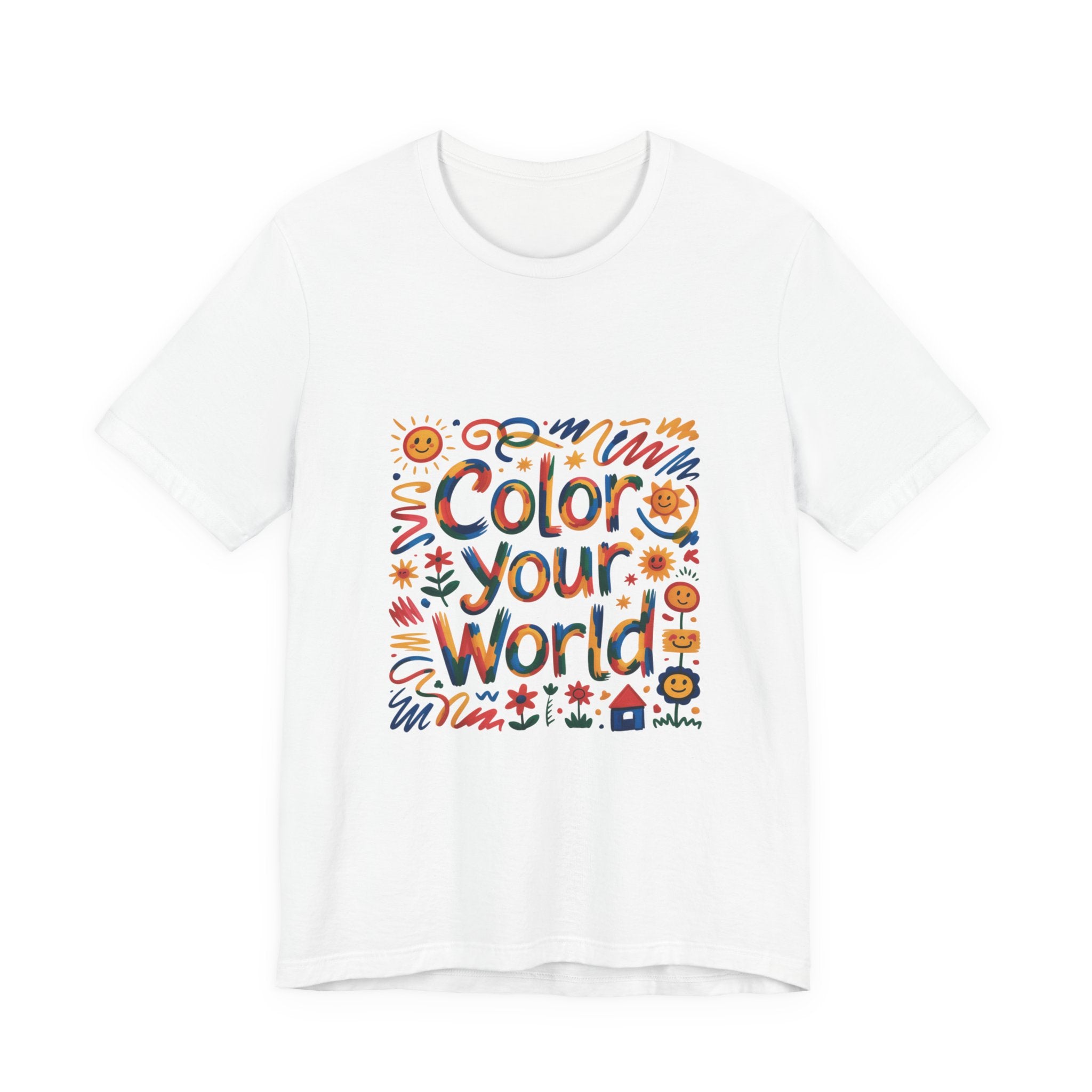Color Your World Tee | Colorful Doodles, Sunshine & Flowers