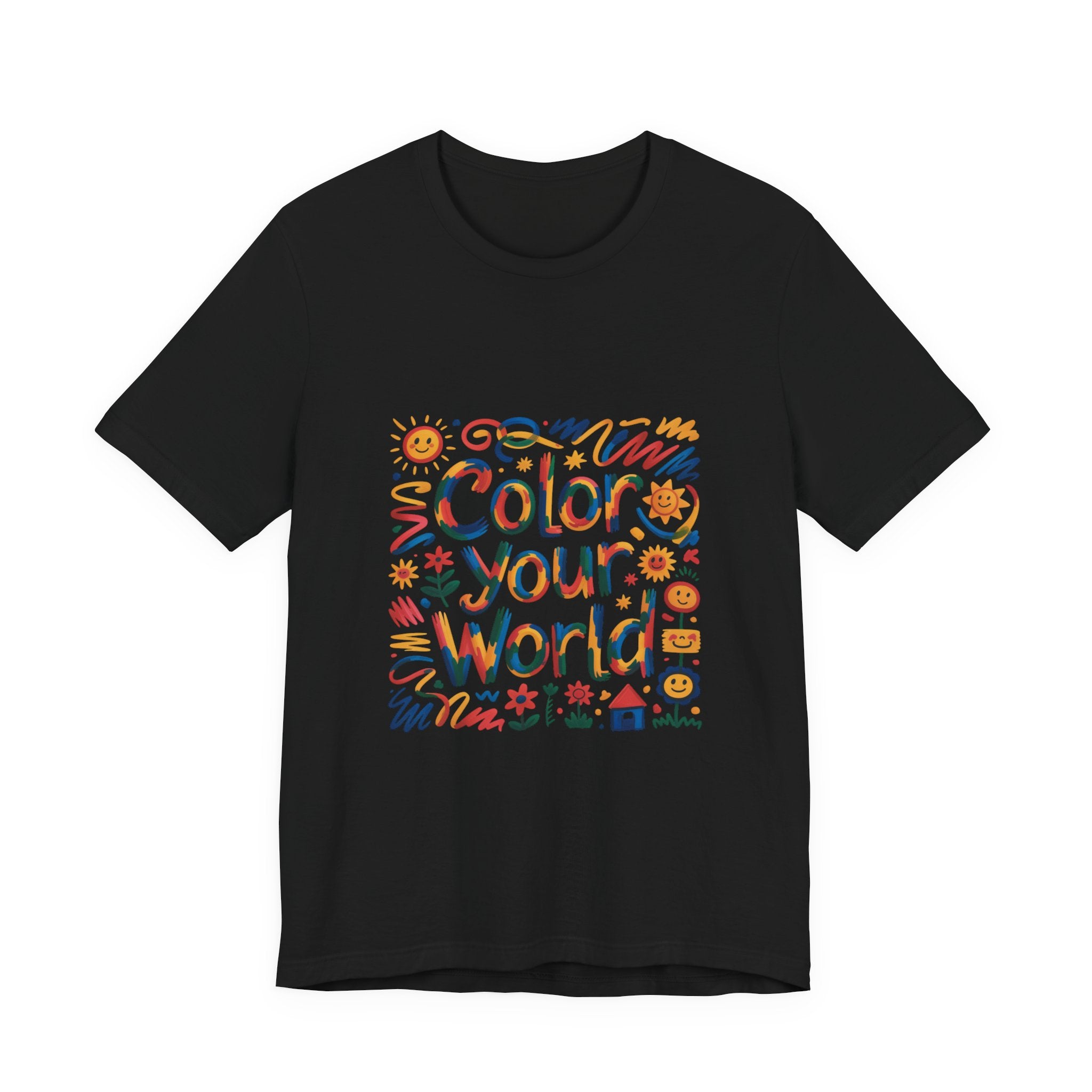 Color Your World Tee | Colorful Doodles, Sunshine & Flowers