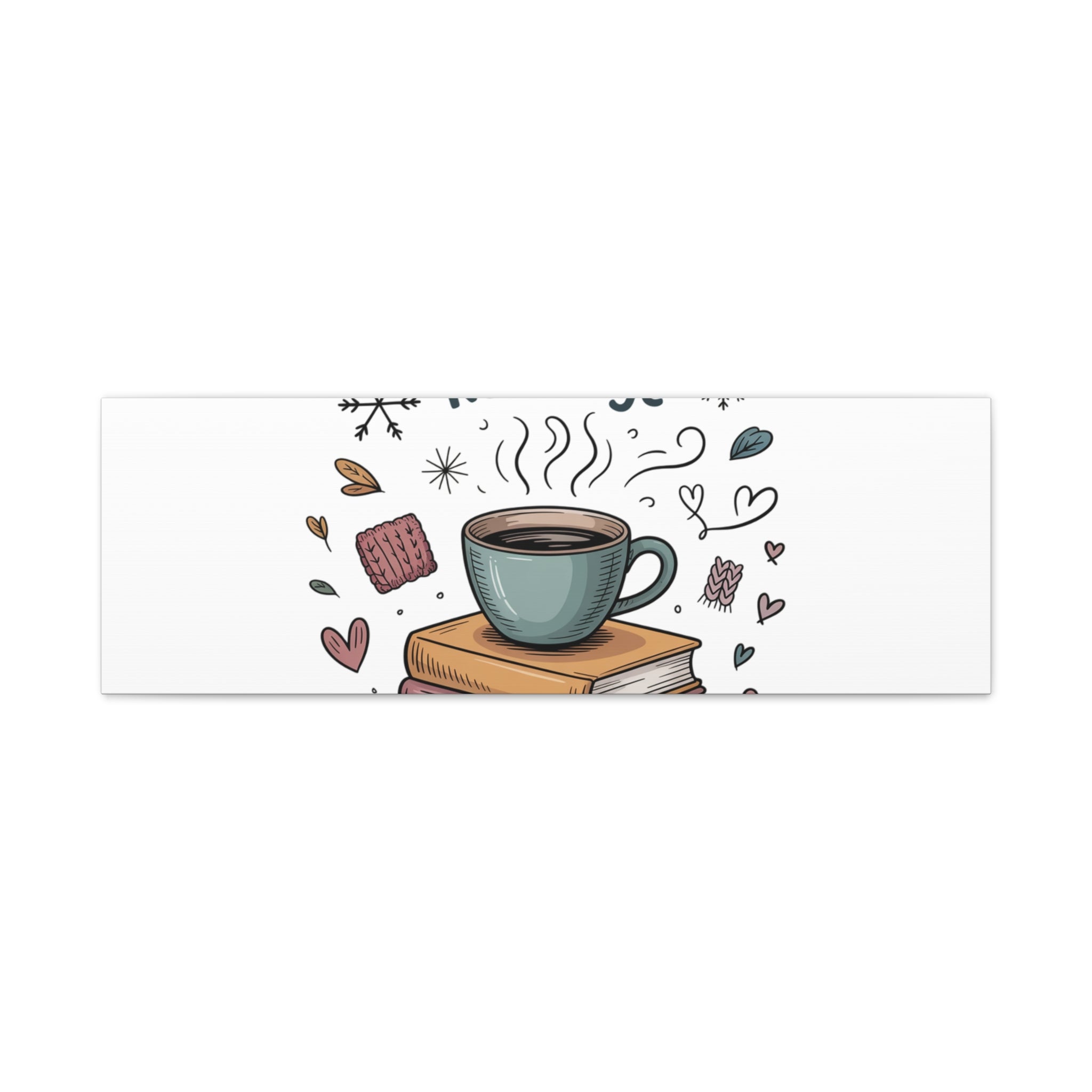 It's Okay to Recharge Canvas Wall Art - Cozy Coffee & Books Home Decor