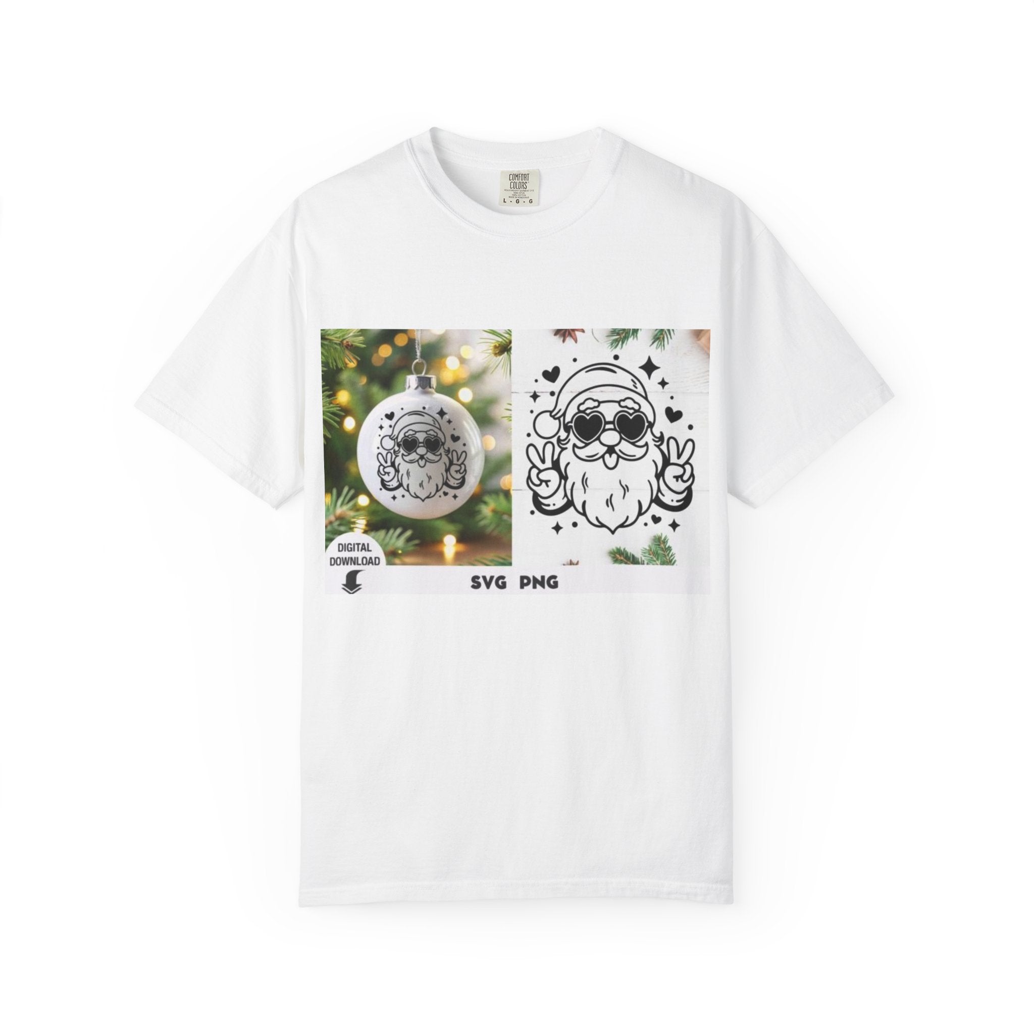 Santa Peace Sign T-Shirt — Cool Retro Christmas Graphic Tee