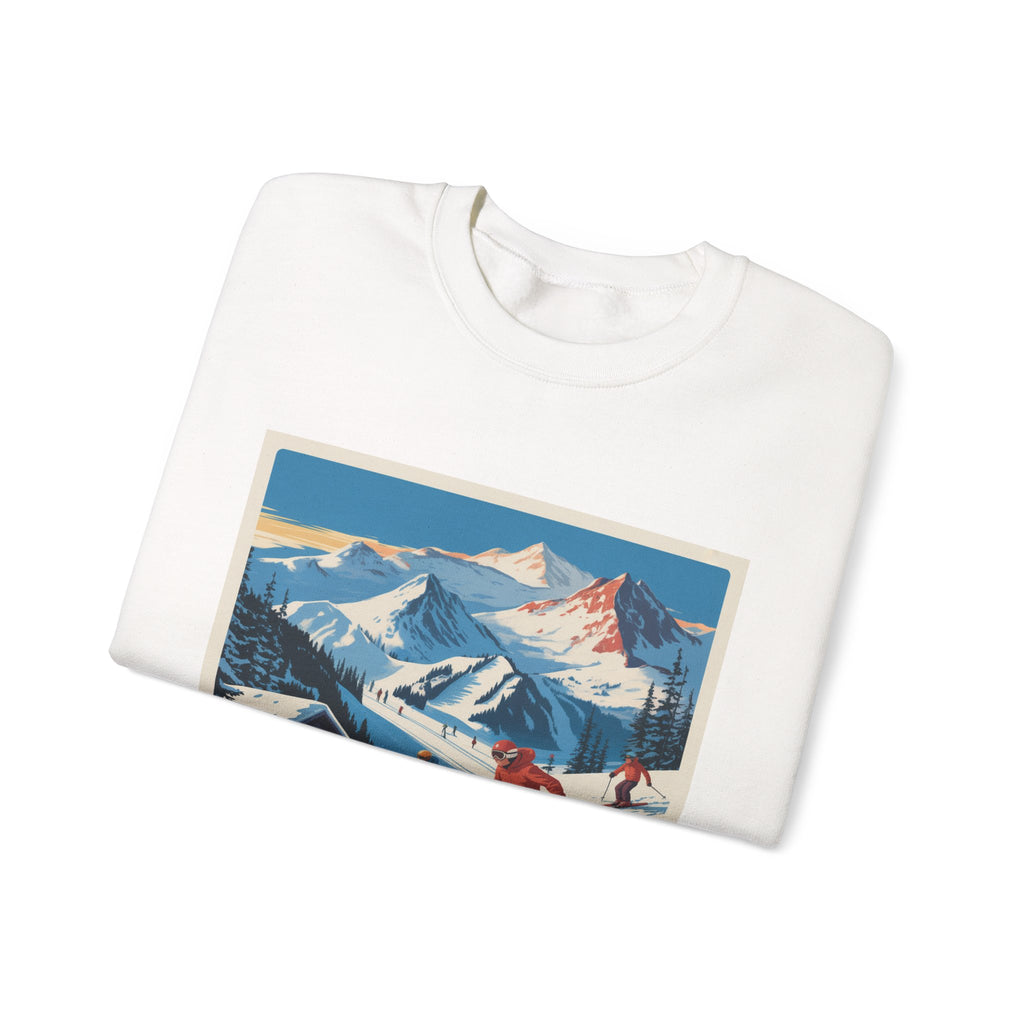Adventure Awaits ski vintage poster Sweatshirt