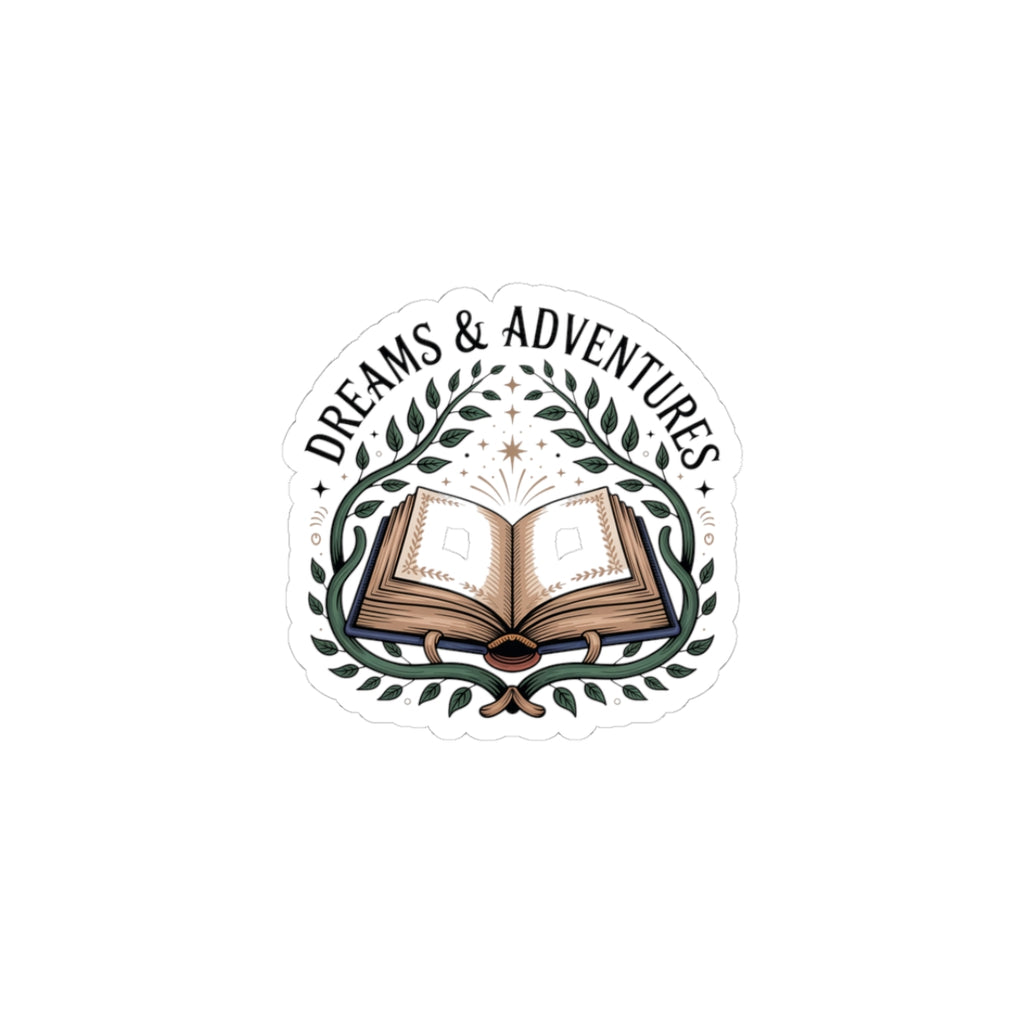 Dreams & Adventures Book Sticker — Kiss-Cut Adventure Journal Sticker
