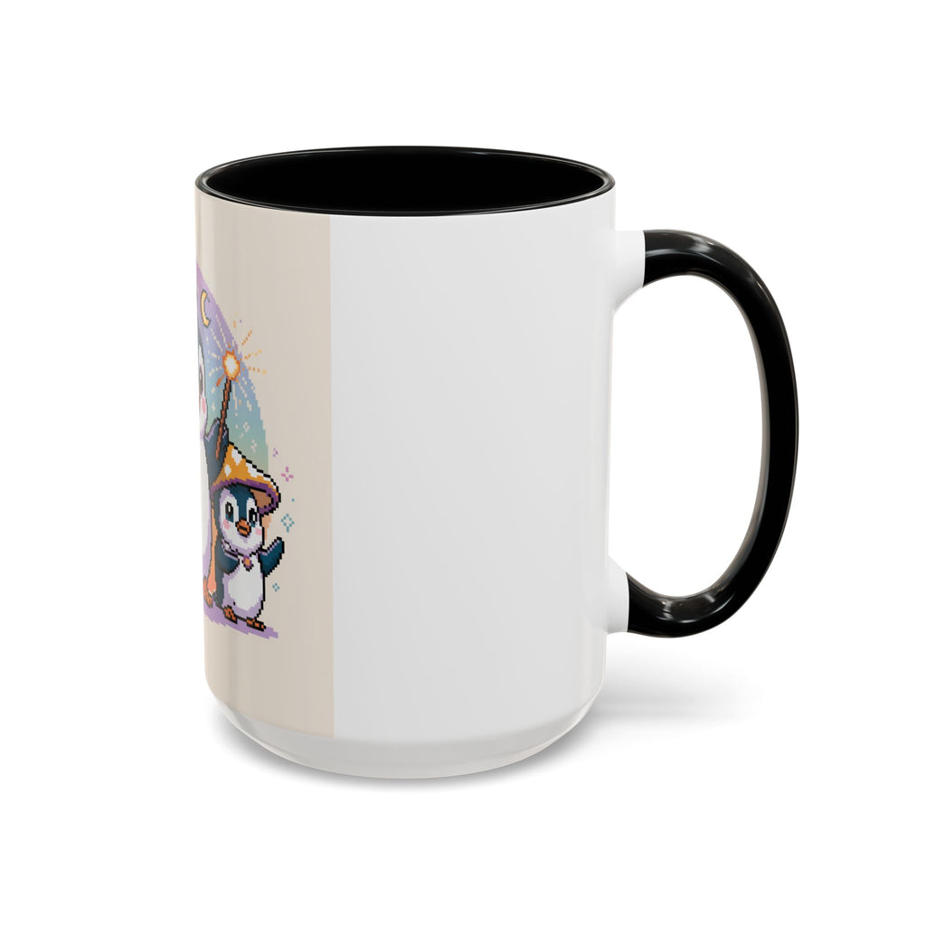 Magic Penguin Family Coffee Mug — Cute Wizard Penguins 11/15oz Accent Mug