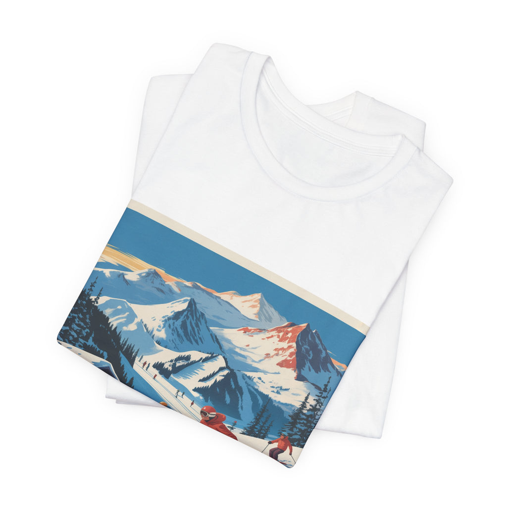 Adventure Awaits Skiing Poster tee | Mountain Ski Resort T-Shirt