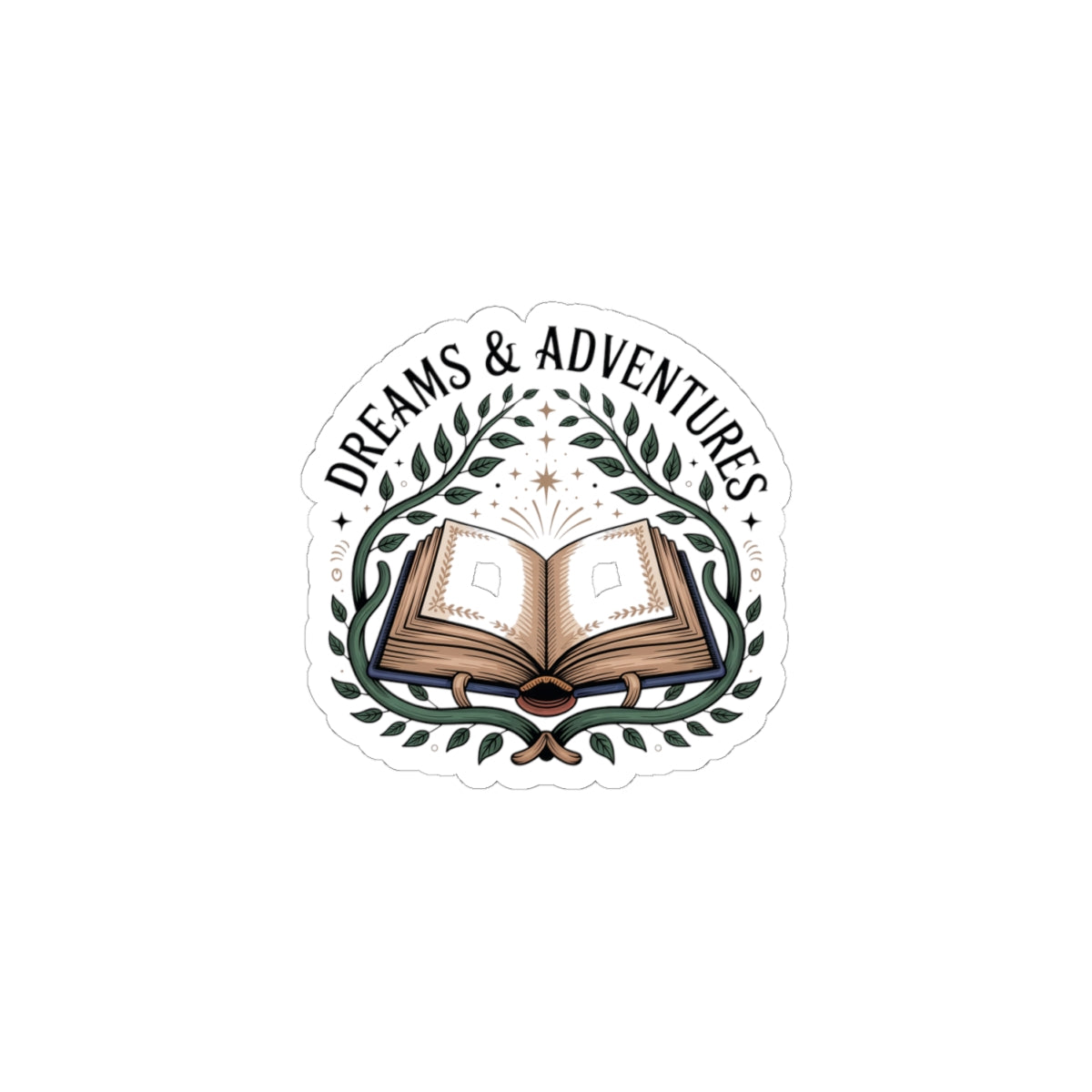 Dreams & Adventures Book Sticker — Kiss-Cut Adventure Journal Sticker