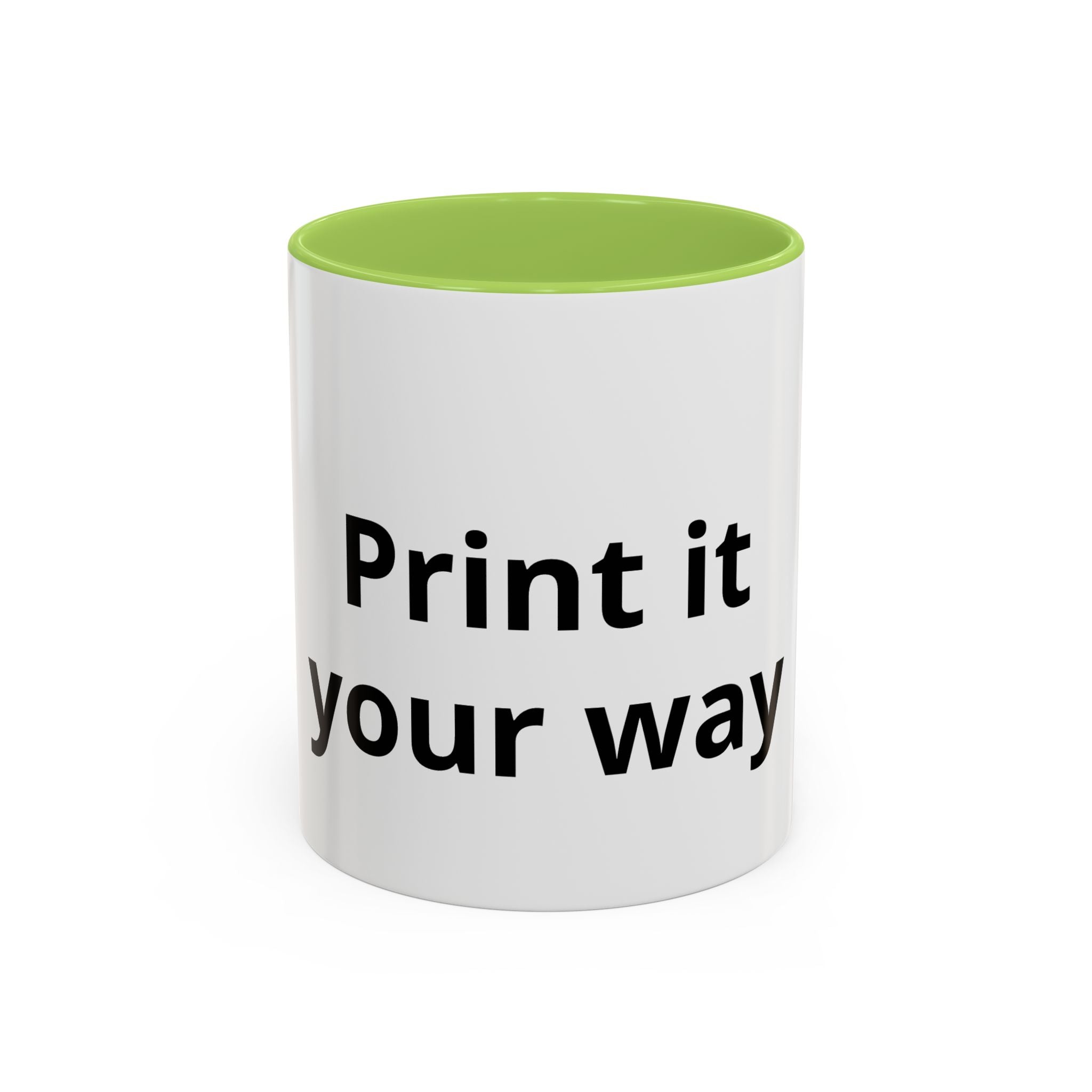 Customizable Accent Coffee Mug — 'Print It Your Way' Personalized Ceramic Gift (11/15oz)